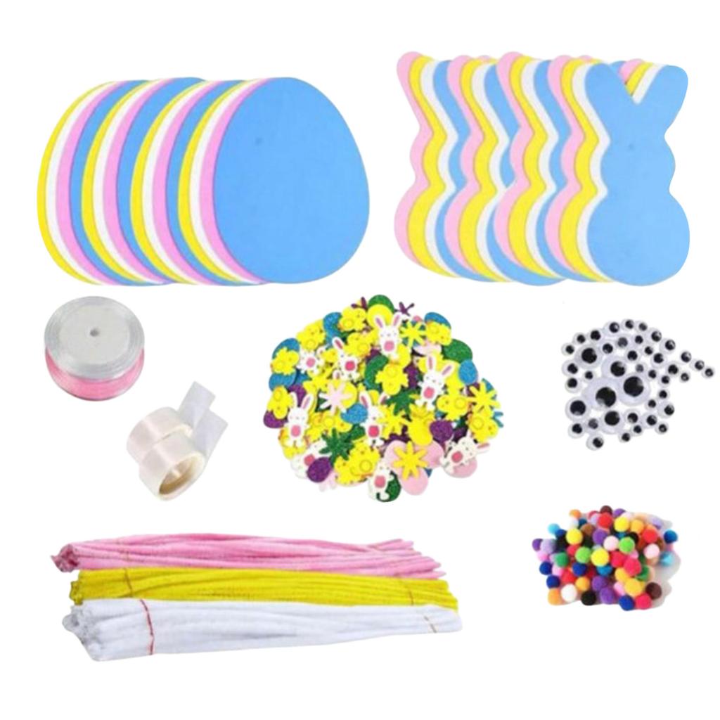 Набор пасхальных пенопластовых наклеек Украшение Пасхальный набор ручной работы Подходит для детского дома и подарков к возвращению в школу