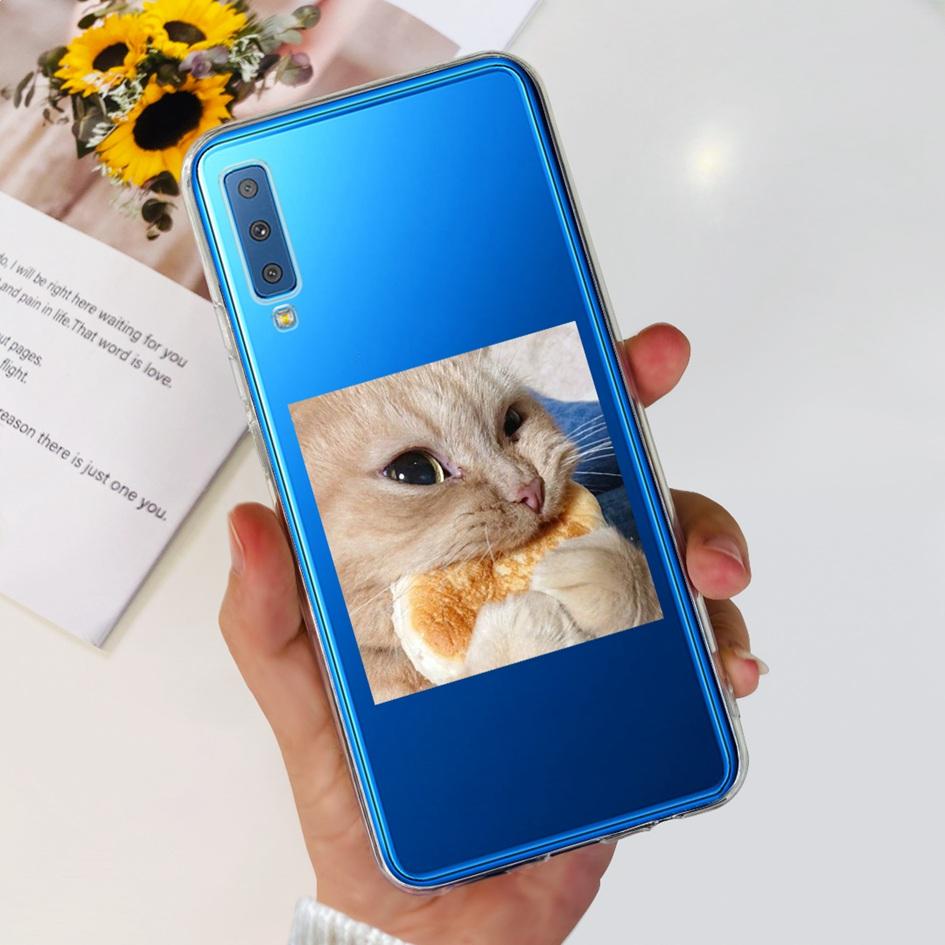 Силиконовый Чехол Для Samsung Galaxy A7 2018 Чехол A750 A750F Чехол Прозрачный ТПУ Модный Чехол Для Телефона Для Samsung A 7 2018 SM-A750F Fundas