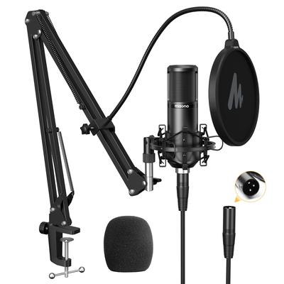 MAONO XLR микрофон конденсаторный микрофон микрофонный комплект однонаправленный распределительный микрофон с подставкой кабель XLR-XLR для звука