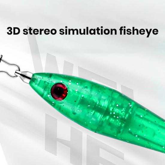 Светильник для рыболовной приманки с крючком для кальмара, инструмент для сбора подводной рыбы, приманка, светодиодная светящаяся лампа, аксессуары для морской рыбалки