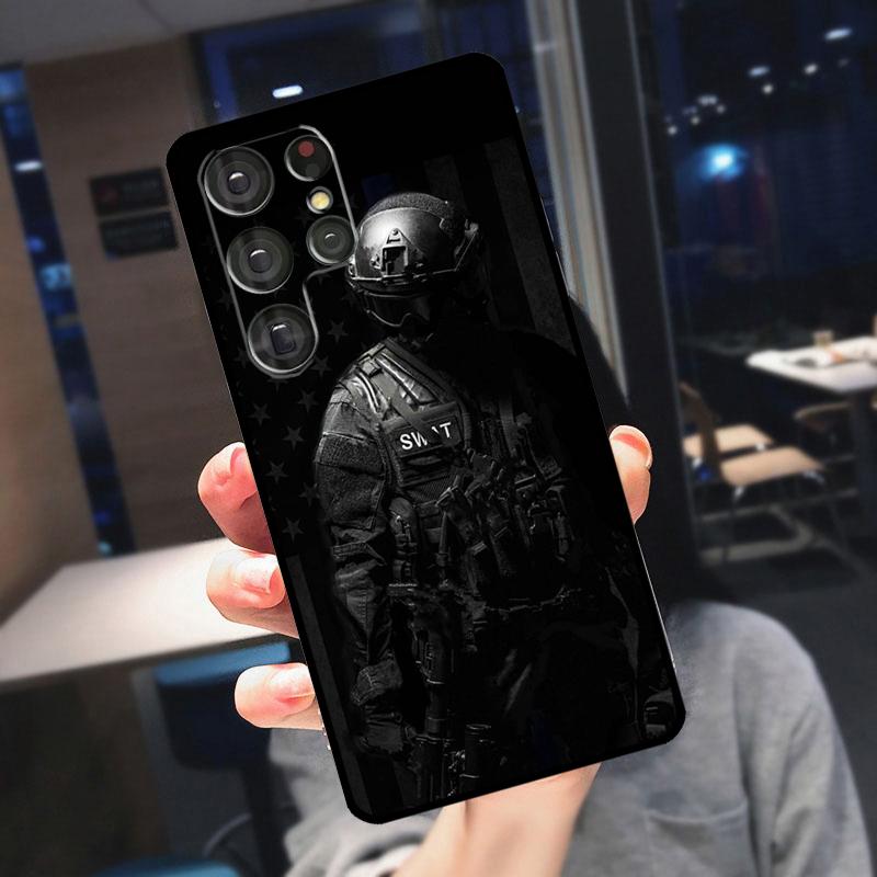 Чехол с символикой полиции для Samsung Galaxy S25 Ultra S24 S22 S21 S23 Plus S20 FE S9 S10 S24 FE
