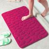 Non-slip Bath Mat Water Absorption Cobblestone Embossed Durable Bathtub  Bathroom