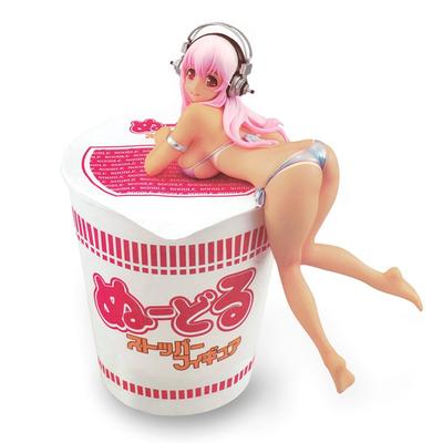 Фигурка Super Sonico 'Стопор для лапши', Загорелая Серебристая, Прибл.. 13 см [Параллельный импорт]
