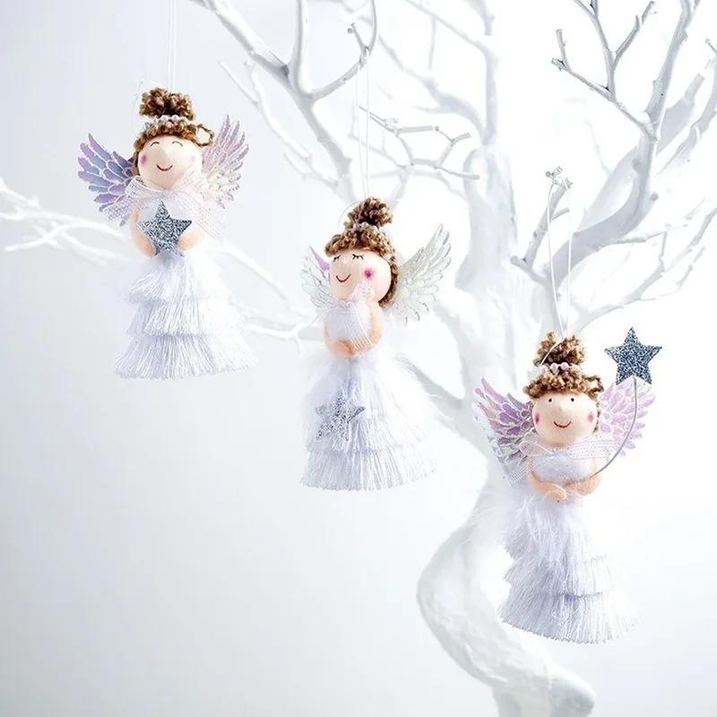 Christmas Angel Doll Pendant Fringed Skirt Doll Christmas Ornaments
