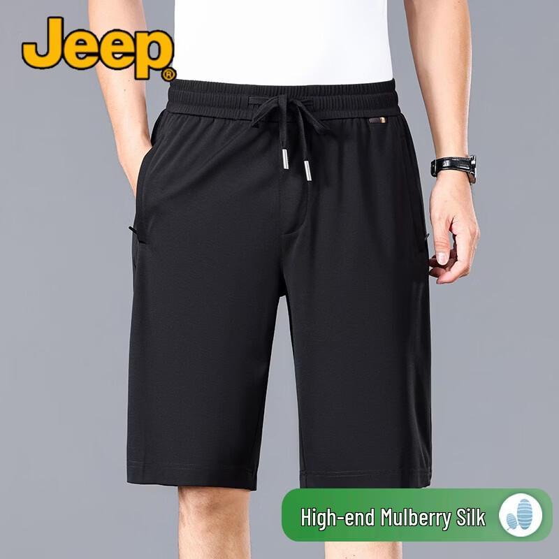 Jeep Мужские летние повседневные шорты из смешанного шелка