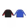 BK Colorblock Mesh Panel 260G Breathable Quick Dry V-Neck Long Sleeve Loose Soccer Jersey Men