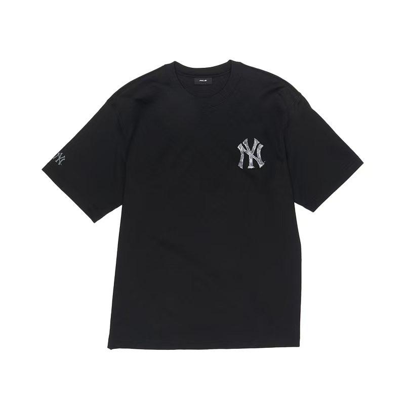 Модная повседневная футболка с ретро-принтом MLB, унисекс, топ 3ATSM0654-50BKS