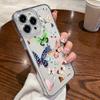 Прозрачный чехол для телефона, все включено, цветочный чехол для iPhone 16, 15 Plus, 14, 13, 12 Mini, 11, Xs, Xr, 7, Samsung S24+, S23, A54, силиконовый мягкий чехол с принтом бабочек
