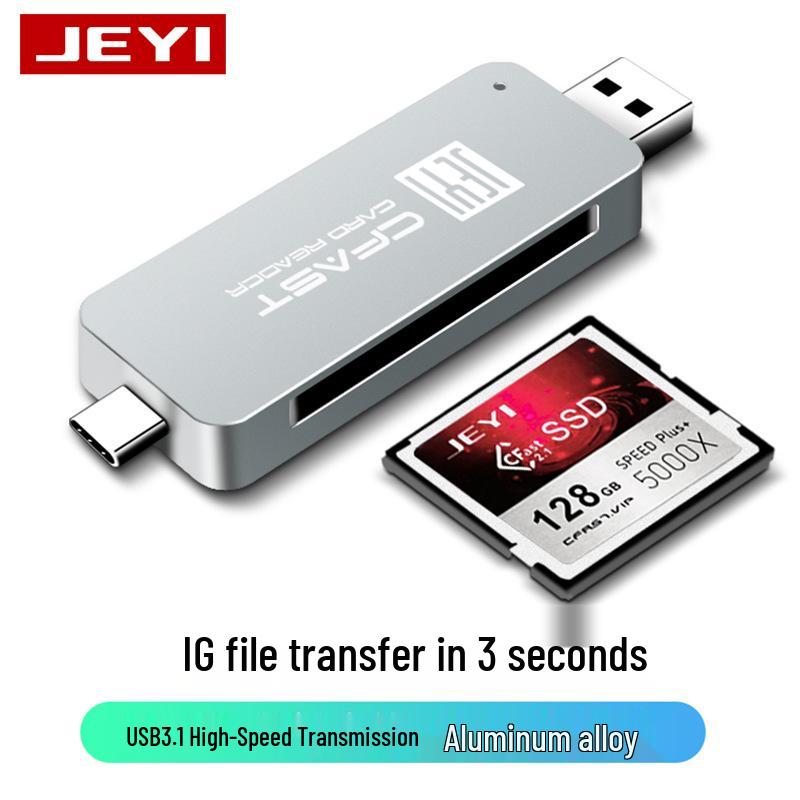 JiaYi CFast CFexpress SD-кардридер для DSLR с двойным интерфейсом, полностью алюминиевый дизайн