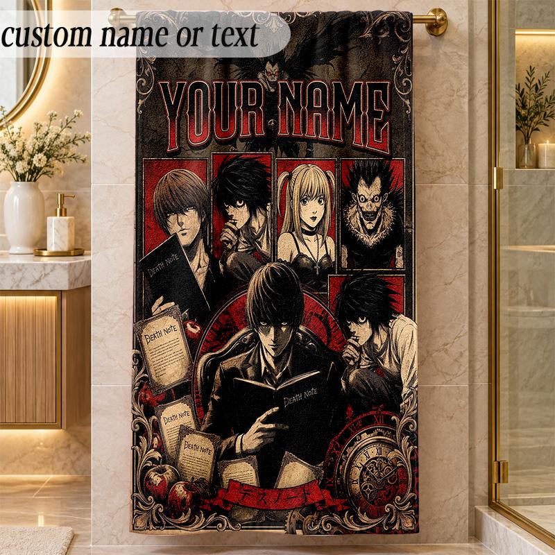 Beach TowelDeath Note Custom Name Text Personalized Soft Towel for Beach Pool Indoor Home Decor Gift