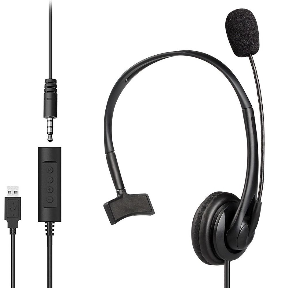 Over Ear Design Overhead Headset Noise Cancelling Unilateral Call Earphones Walkie Talkie Headset