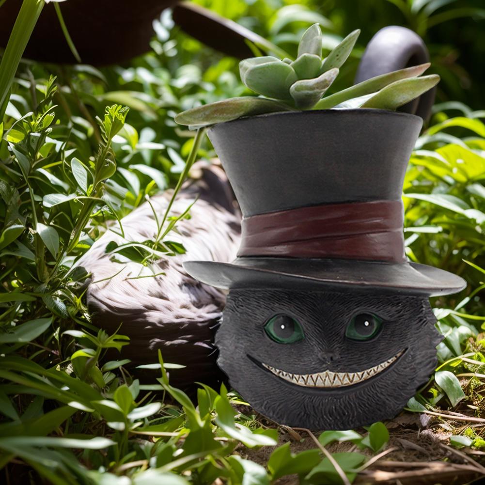 Суккулентный горшок для цветов «Черный кот», лучшие подарки для друзей семьи, симпатичный смоляной горшок для цветов, рождественский подарок, суккулентный цветочный горшок