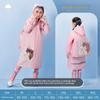 Children's Raincoat for Boys and Girls, Kindergarten and Primary School Students, Full-Body Rain Poncho with Backpack Space, Blue and Pink, Portable
