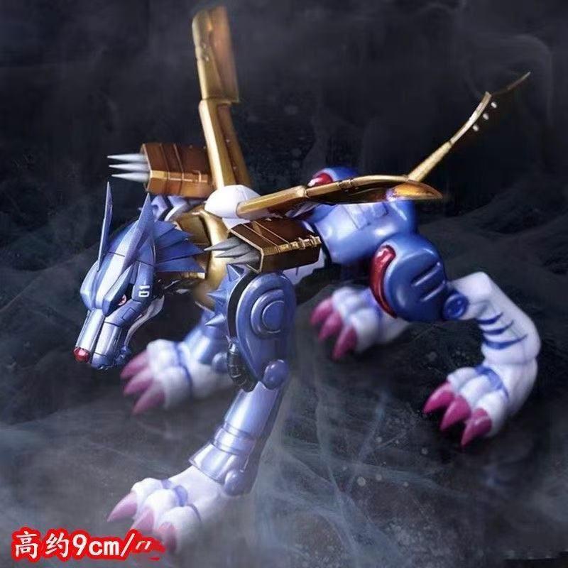 9cm/3.54inch Anime Digimon Adventure Figure Metal Garurumon Action Figures Pvc Statue Collection Model Toys Gifts