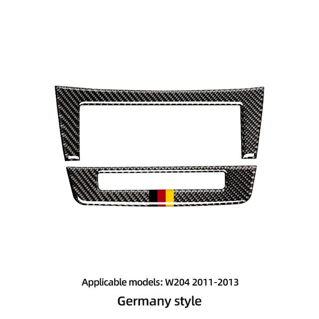 BETTERHUMZ Углеродное волокно для Mercedes Benz W204 C Class Центральная консоль CD Панель Отделка Рамка Наклейка Интерьер автомобиля