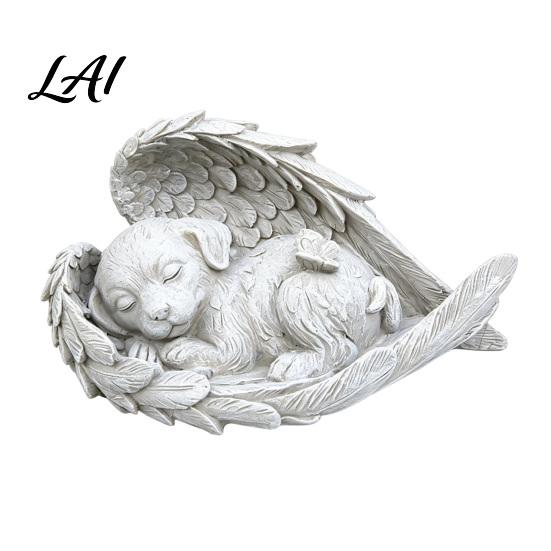 Pet Loss Keepsakes Memorial Statue with Angel Wings Dog/Cat Durable Resin Gifts for Cats Sculpture Weather Resistant Commemorative Ornament Outdoor