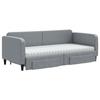 VidaXL Daybed with Trundle and Drawers Light Grey 90x200 Cm Fabric 3196870