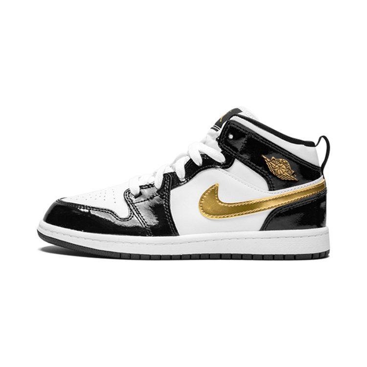 Jordan 1 Mid Patent SE PS Черный Золотой BQ6932-007
