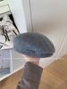 Temperament plus points! Metal standard wool beret women's autumn and winter versatile face small retro painter hat