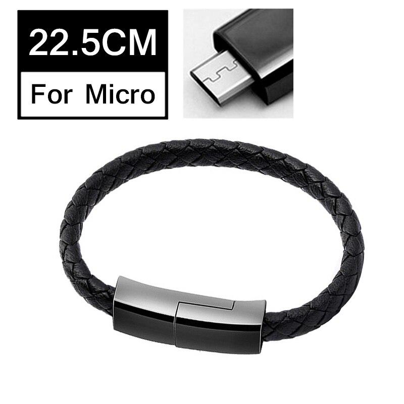 Type-C / Lightning / Micro USB портативный кожаный браслет зарядное устройство кабель для зарядки данных линия синхронизации для iPhone ipad Samsung Huawei Xiaomi Redmi oppo vivo