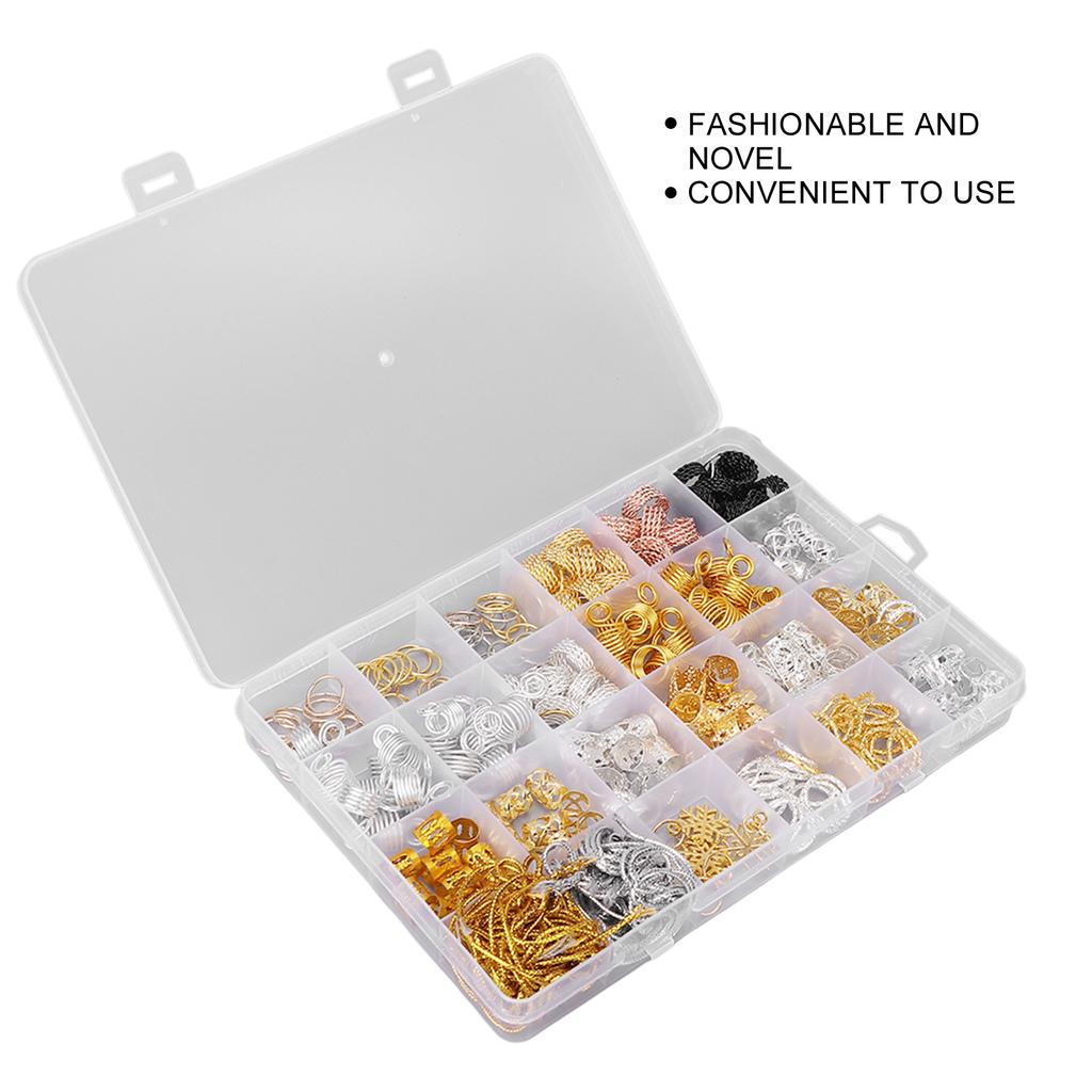 259 шт. Набор колец-бусин для дредов Сделай сам Изысканные Модные Кольца-клипсы для плетения волос Декоративные аксессуары