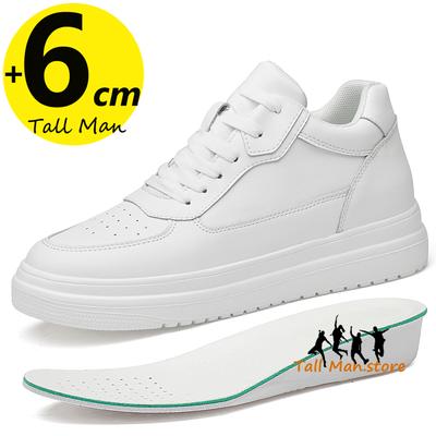 Мужские невидимые кроссовки для увеличения роста стелька 6 см белые кроссовки для женщин