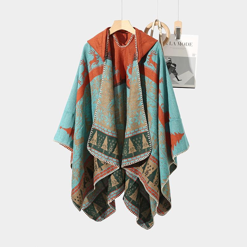 Дышащая, теплая и универсальная домашняя, осенне-зимняя женская шаль для путешествий, толстый плащ, одеяло с кондиционером