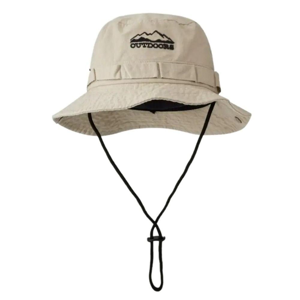 Big Brim Western Cowboy Hat Solid Color Sun Protection Bucket Cap Hiking Fisherman Hat Fishing
