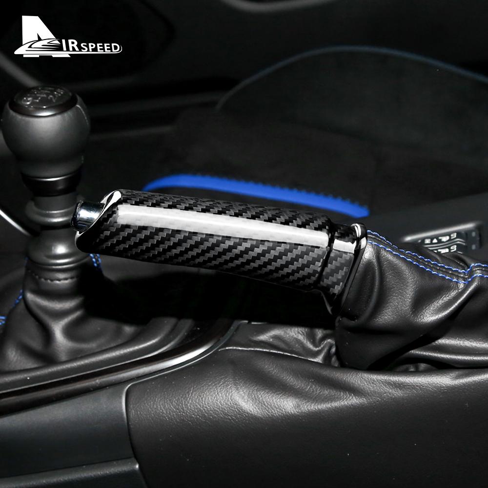 Real Hard Carbon Fiber Cover For Subaru BRZ Toyota GR86 2021 2022 2023 2024 Replace Handbrake Grip Sticker Handle Interior Acces