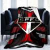 1PC Paulo Fc Emblem Printed Soft Flannel Blanket Throw for Adult Bedroom Living Room Sofa Camping Travel Fan gifts Christmas Gifts