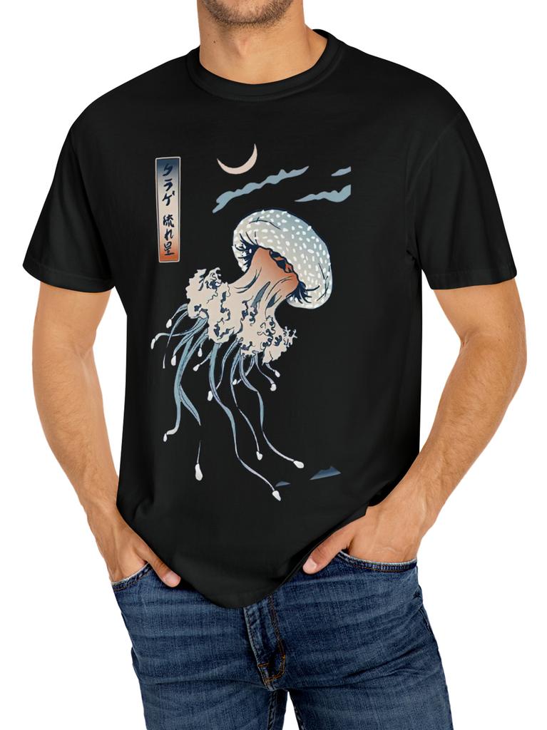 Unisexs Vintage Jellyfish Pattern Print T Shirt Summer Oversize Tee Unisex Streetwear Casual Clothing Top Trendy Loose Short Sleeve