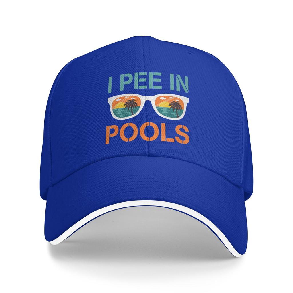 I Pee in Pools Sunglasses Sun Baseball Cap Summer Fashion Hip Hop Hats For Men Women Outdoor Gym Baseball Caps