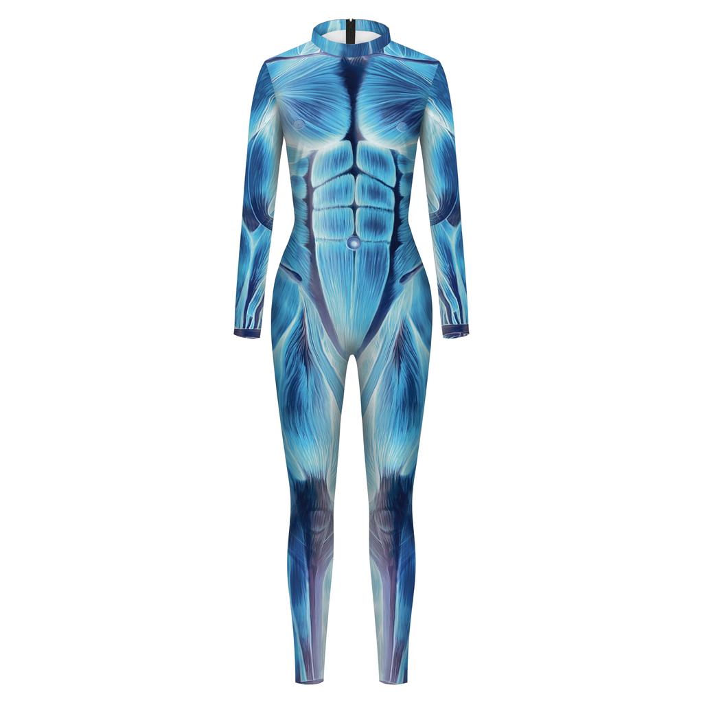 3D-печать Косплей Костюмы Мужские комбинезоны с длинным рукавом Взрослые эластичные спандексные боди Модные комбинезоны Наряды для рейва