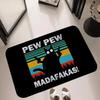 Коврик для двери с принтом кота Madafakas, коврик для прихожей, кухни, балкона, гостиной, ковер для входа, декор для дома, нескользящий коврик