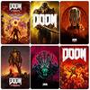 Плакаты Doom Аксессуары для украшения дома Игровые таблички Настенное искусство Винтажная металлическая жестяная табличка для украшения стен комнаты геймера Декор для дома