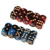 20 Pcs Acrylic 6 Sided Round Corner Dices Double Color Role Playing Dices for Table Game, Classroom Teaching Easy To Use