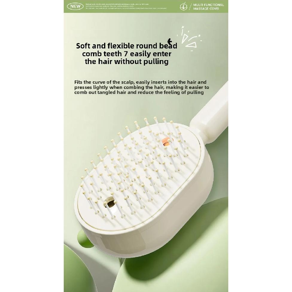 Scalp Massager Comb Electric Spray Air Cushions 3 in 1 Rechargeable Self Cleaning Steam Essential Oil Brush for Hair Care Deep