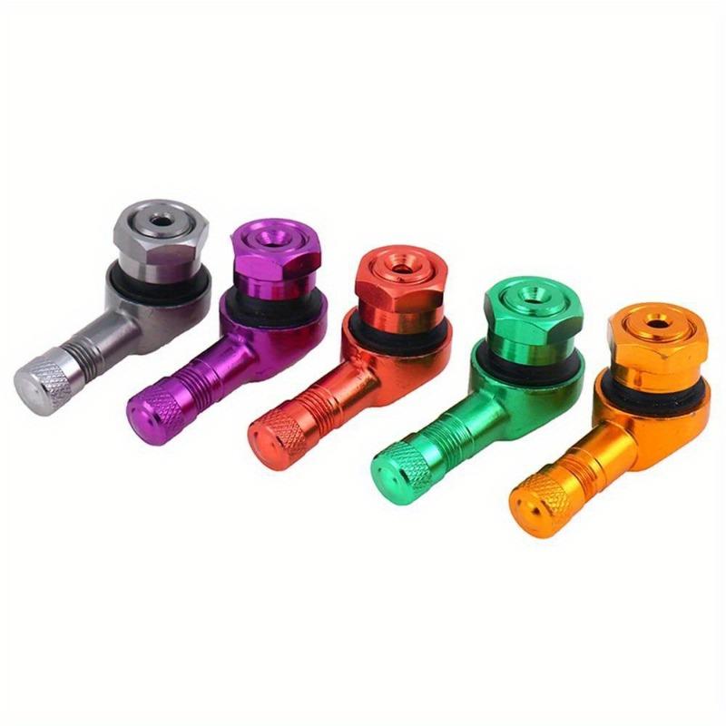 2Pcs 90 Degree CNC Motorcycle Tire Valve Stems -Universal Motorcycle Aluminum Wheels Tire NCY Leak-proof TWPO Valve Caps