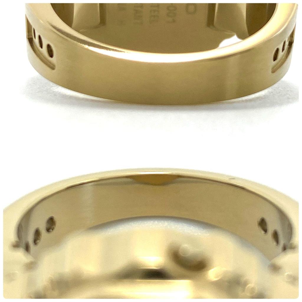 Used [Unused/Rare] Men's Watch Casio Ring Watch CRW-001G-9JR Full Metal Quartz Yellow Gold Square Digital Size 22