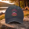 Unisex Washed Duckbill Baseball Cap with SewnThemed Print Adjustable Lightweight Machine Washable