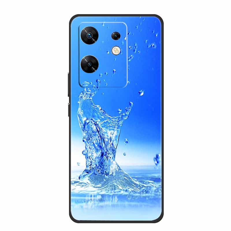 Для Infinix Note 30 VIP Чехол Coque Цветы Черный Силикон Мягкая Задняя Крышка Чехлы Для Infinix Note 30 Pro 30i Zero 30 Чехол для Телефона