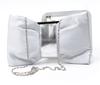 Silk Wedding Clutche Women PU Leather Silver Clutch Elegant Lady Party Wallet Fashion Evening Bag MIT