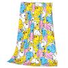 Cute Duckling Cartoon Flannel Blanket For Bed Sofa Soft Plush Blanket
