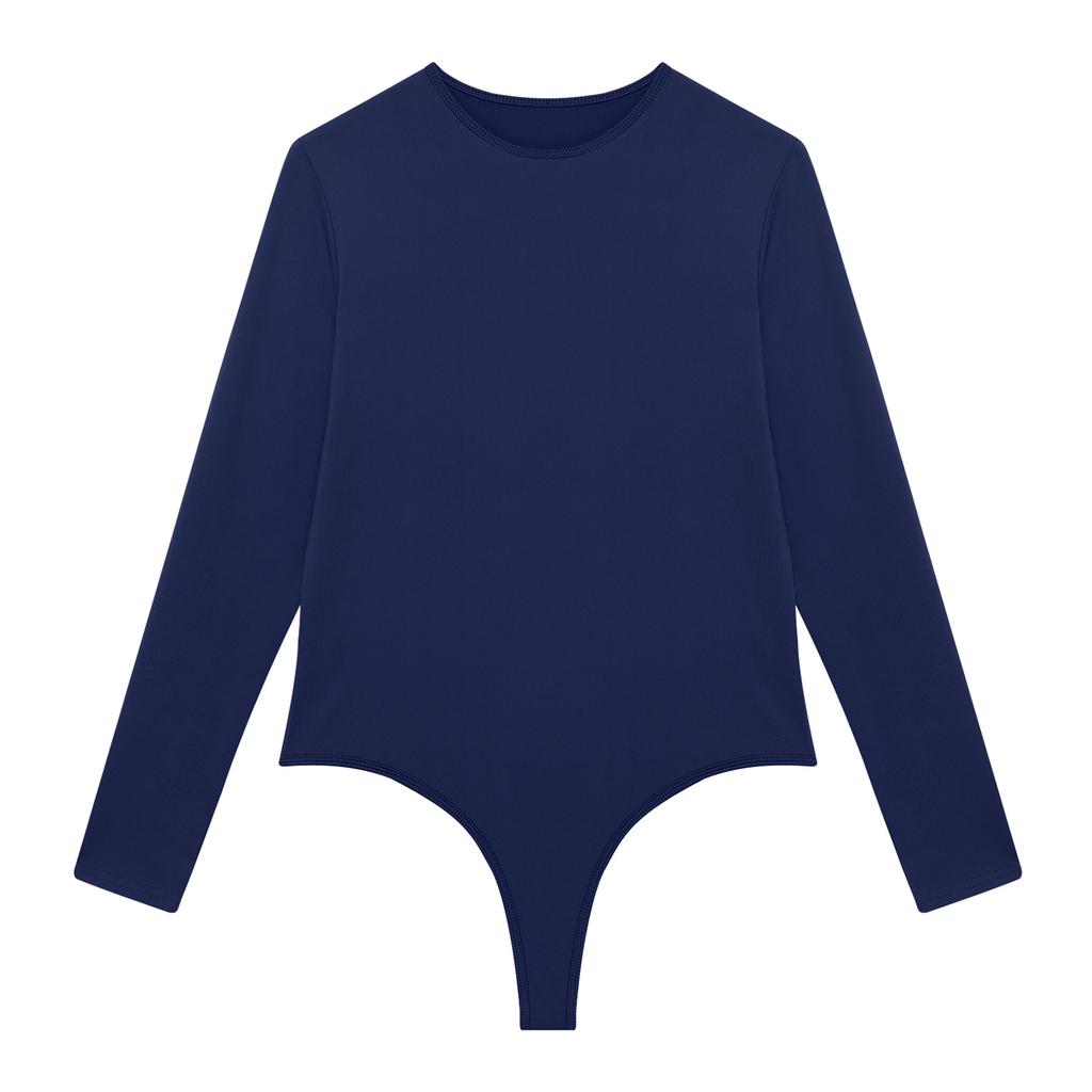 Боди на кнопках для мужчин, легко надеваемое, цельное, трико, с длинным рукавом, с круглым вырезом, повседневный наряд, L-XL