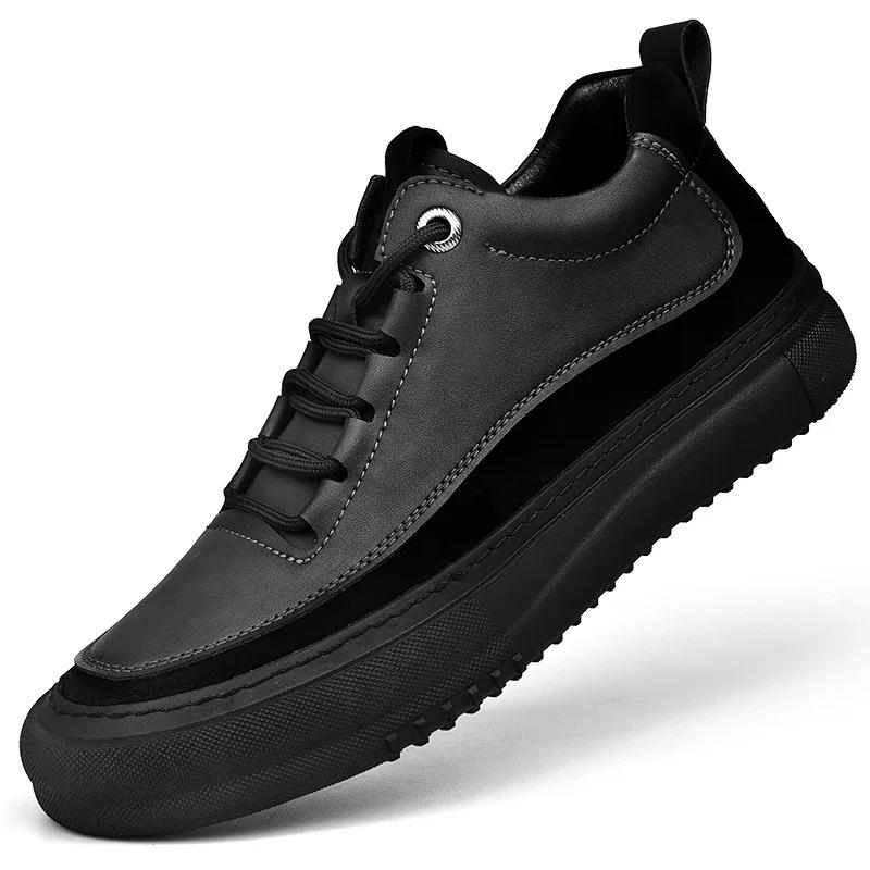 Новые мужские повседневные туфли, модные удобные кроссовки, уличные мужские кроссовки на шнуровке из натуральной кожи, дизайнерская обувь Sport Masculina 2024
