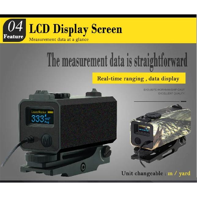 2-in-1 Professional Mini Laser Range Finder Speedometer 1200M Real-time Distance Metal Laser Rangefinder for Hunting Outdoor