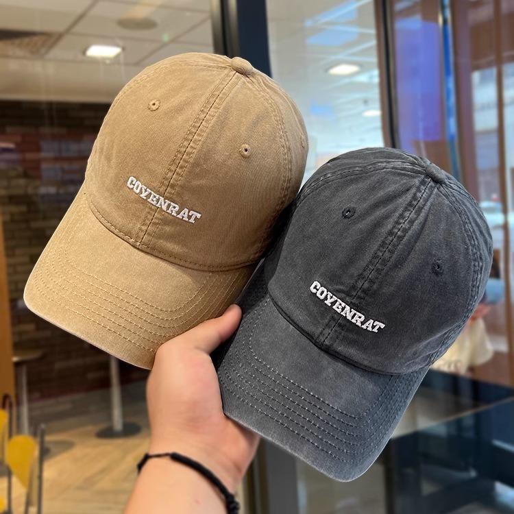 New embroidered baseball cap big head circumference wide brim hat children show their faces small pure cotton versatile casual cap men