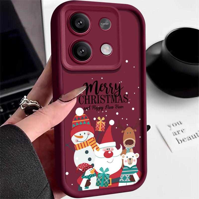 Чехол для телефона «С Рождеством» для Xiaomi Redmi Note 14 13 12 Pro Note 13 14 Pro Plus 5G 13 13C 4G 11 10 Pro Мягкий силиконовый ТПУ чехол