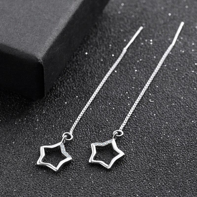 Танциз стерлингового серебра 925 пробы циркон серьги серьги-капли для женщин подарки на свадьбу