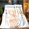 Wibbly Pig Adventure Blanket Flannel Throw for Sofa, Indoor, Camping, Living Room, Office, Chair, And Bed Soft Birthday Gift